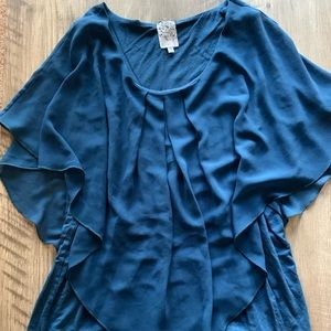 Blue Layered Blouse